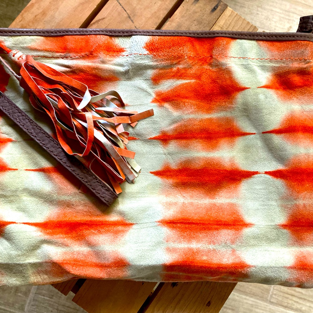 large batik clutch